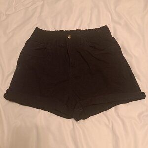 Black cargo shorts
